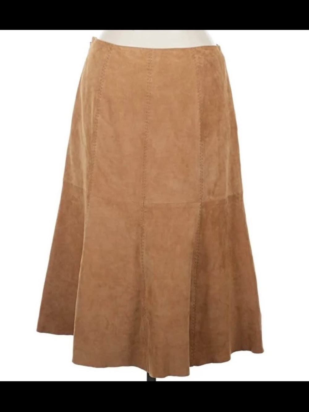 Vakko Suede skirt in Camel brown